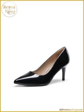 Women's Stiletto Heels Pumps Pointed Toe Slip On 3 Inch High Heel Shoes
